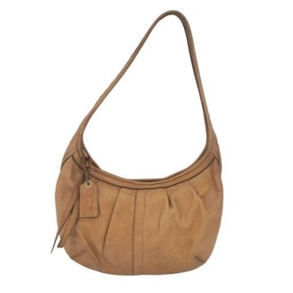 Coach Handbags - Coach Ergo Vintage Tan Pleated Leather Shoulder Hobo Bag Style C088212235